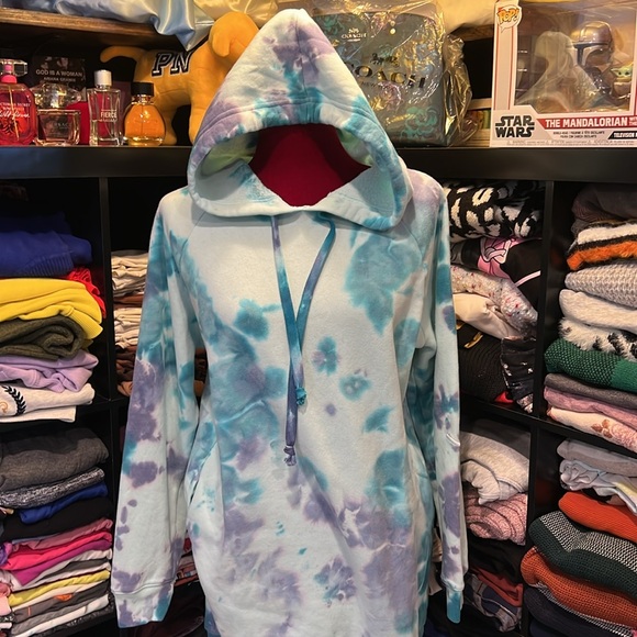 OVERSIZED Victorias Secret tie dye hoodie dress. NWT - Picture 6 of 10